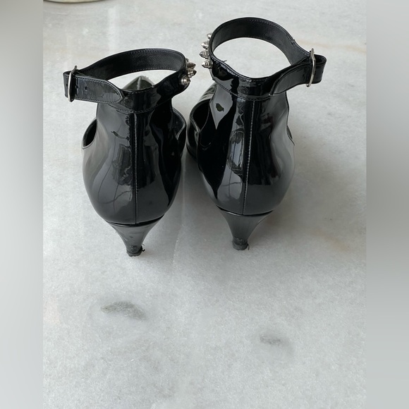 Saint Laurent Black Kitten 50 studded ankle pointed toe heel. - Picture 5 of 7
